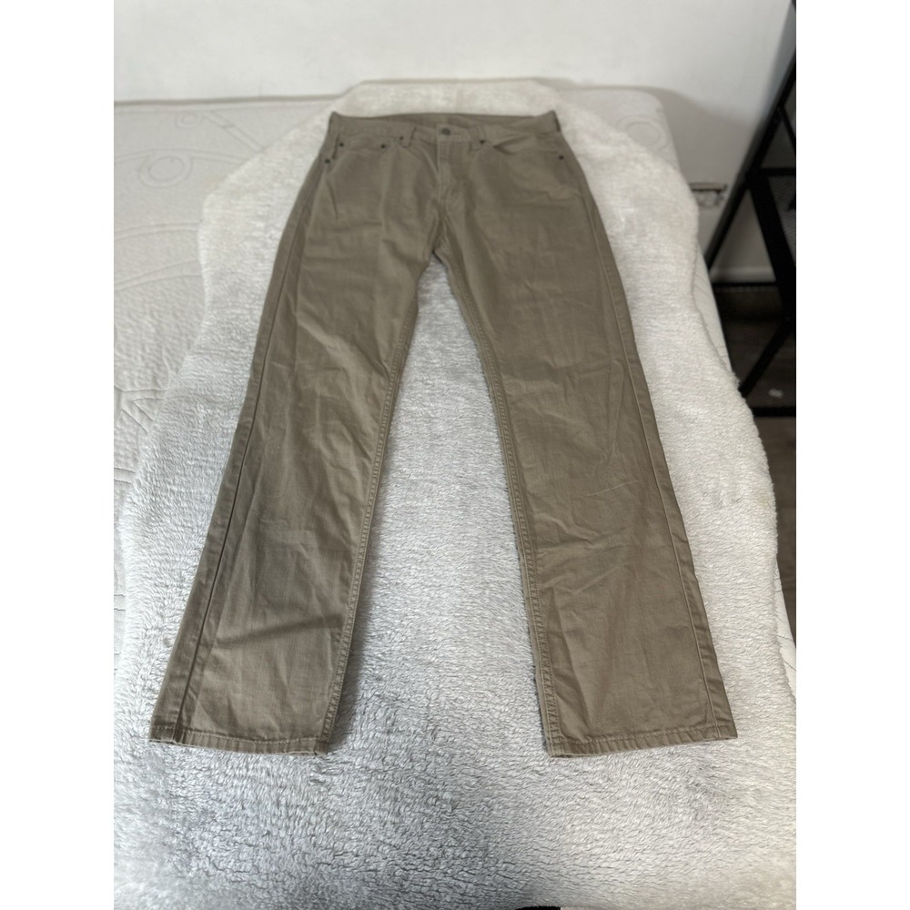 Levis 559 Mens Relaxed Straight Leg Khaki Denim Jeans Size 32x34 Act (32x33)